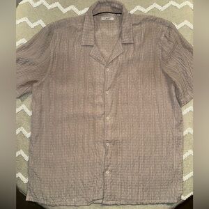 Bruno Milano Men's Beige Button-Up‎ Shirt